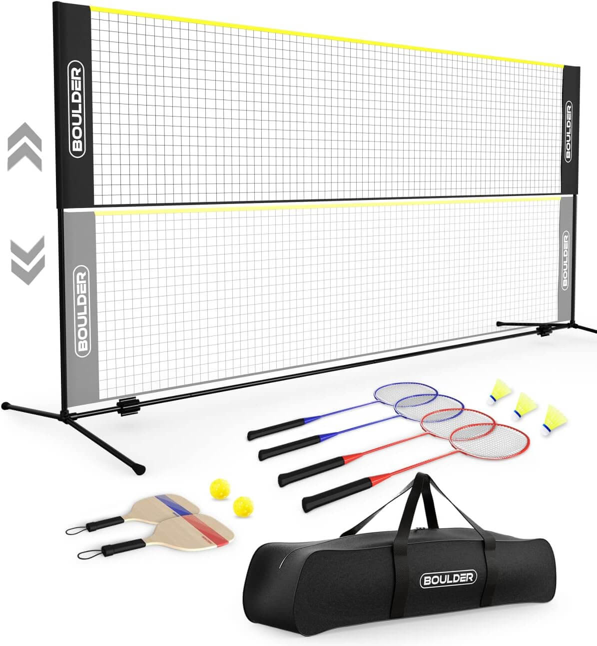 Boulder Sports All-in-One Pickleball & Badminton Set