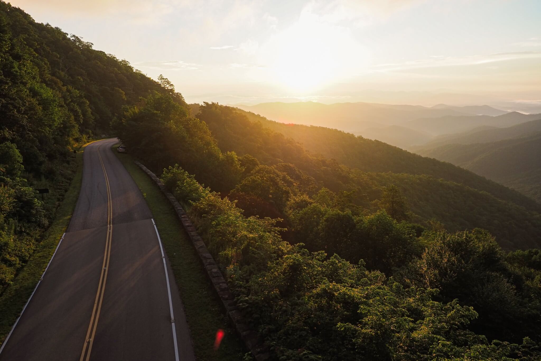 Beautiful Asheville, North Carolina sunrise.