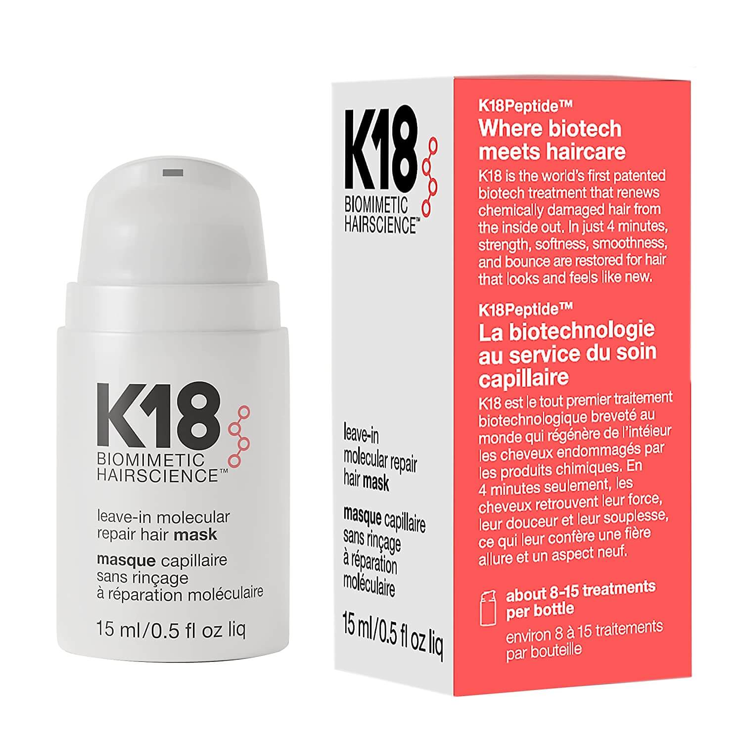 K18 Biomimetic Hairscience Leave-In Molecular Repair Hair Mask