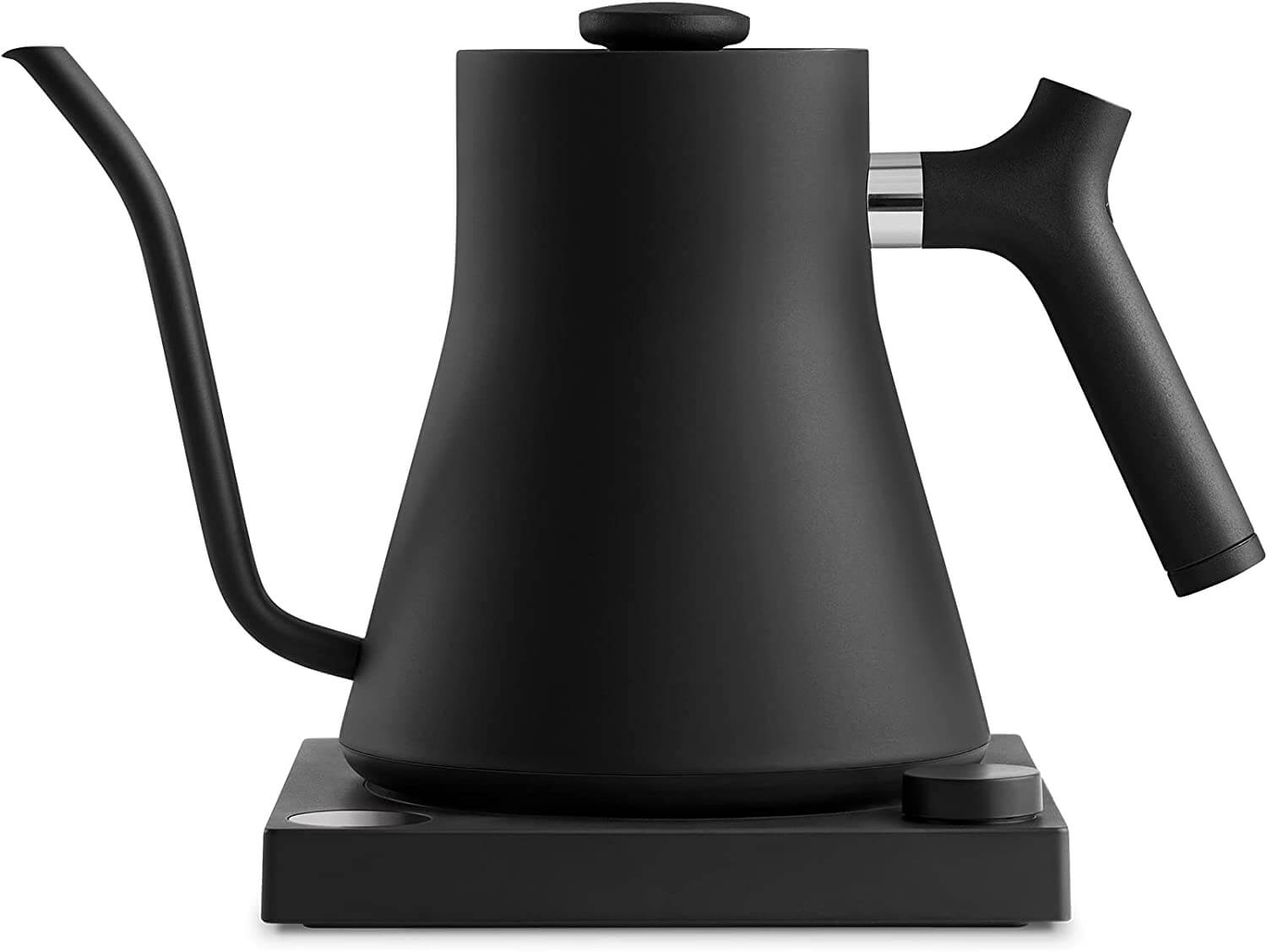 balck electric minimal tea kettle with long thin spout