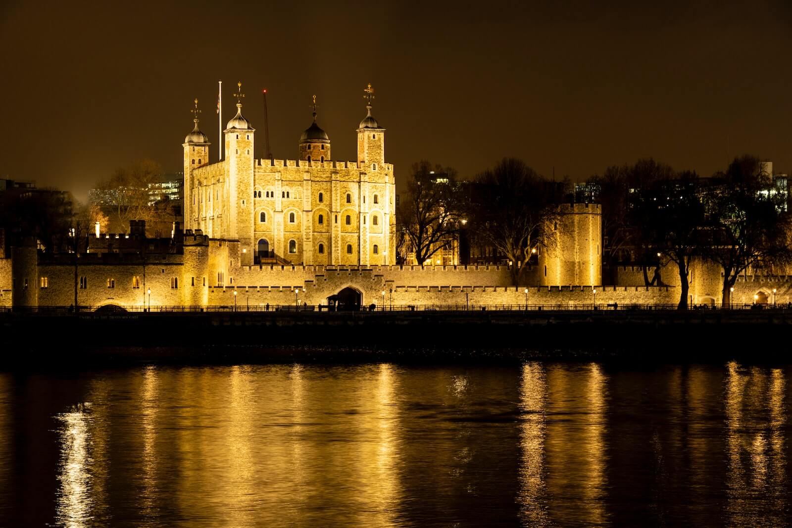 The Tower of London overlooking the River Thames